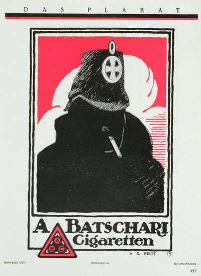 Werbung für A. Batschari Zigaretten, aus 